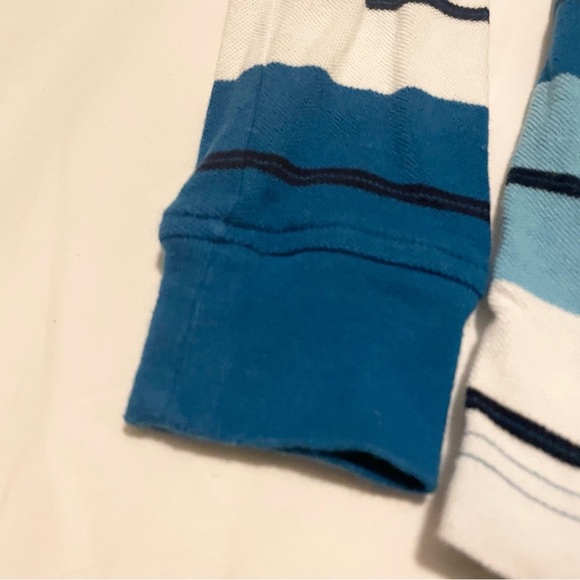 Tommy Hilfiger Kids Blue Striped Polo Shirt Long Sleeve Size Small (6-7) - Picture 13 of 16